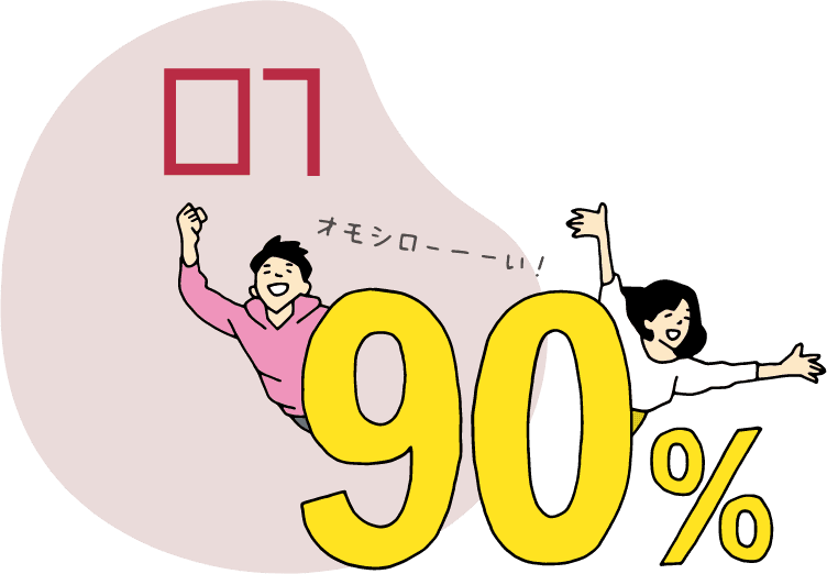 01 オモシロい!90％